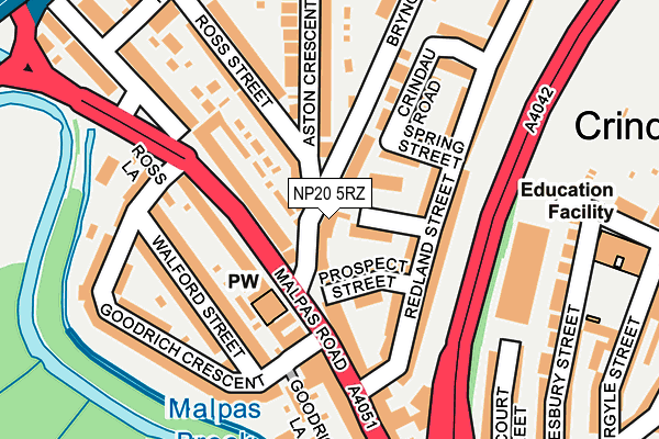 NP20 5RZ map - OS OpenMap – Local (Ordnance Survey)