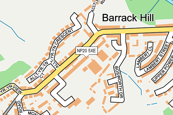 NP20 5XE map - OS OpenMap – Local (Ordnance Survey)