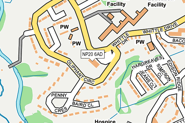 NP20 6AD map - OS OpenMap – Local (Ordnance Survey)