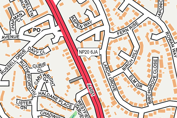 NP20 6JA map - OS OpenMap – Local (Ordnance Survey)