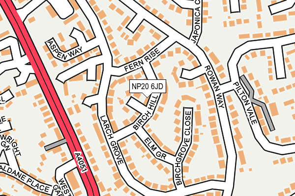 NP20 6JD map - OS OpenMap – Local (Ordnance Survey)
