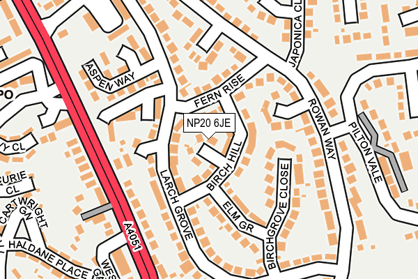 NP20 6JE map - OS OpenMap – Local (Ordnance Survey)