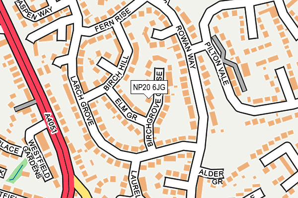 NP20 6JG map - OS OpenMap – Local (Ordnance Survey)