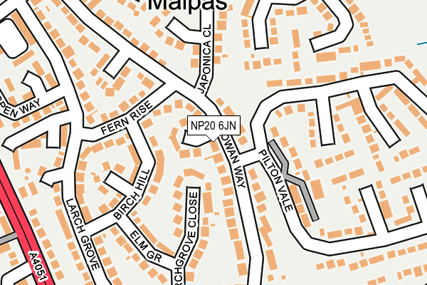 NP20 6JN map - OS OpenMap – Local (Ordnance Survey)