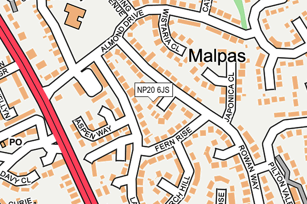 NP20 6JS map - OS OpenMap – Local (Ordnance Survey)