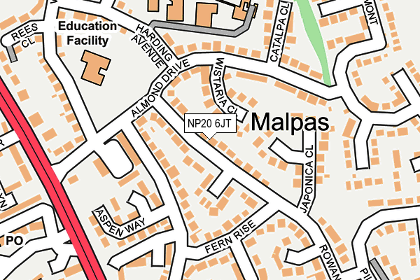 NP20 6JT map - OS OpenMap – Local (Ordnance Survey)