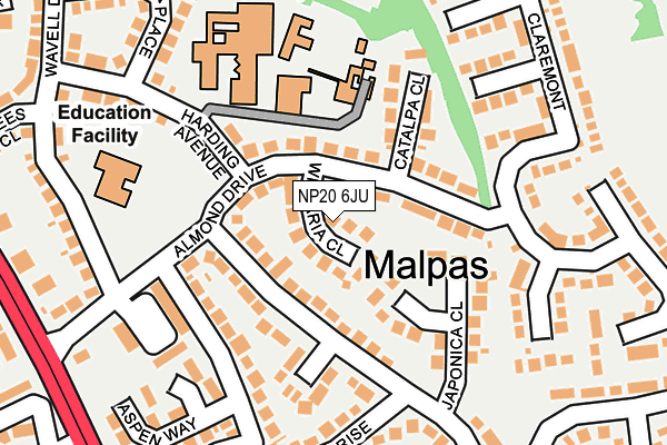 NP20 6JU map - OS OpenMap – Local (Ordnance Survey)