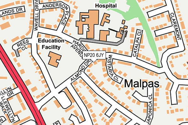 NP20 6JY map - OS OpenMap – Local (Ordnance Survey)