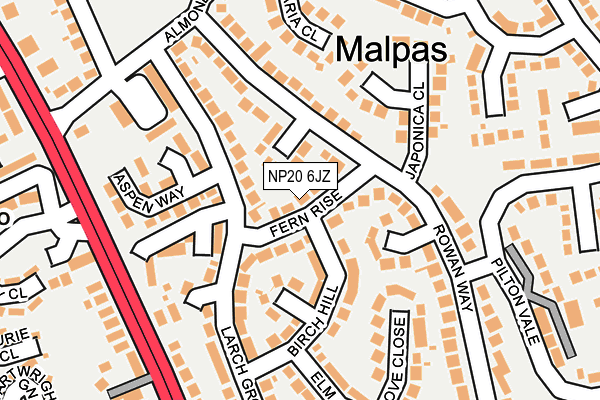 NP20 6JZ map - OS OpenMap – Local (Ordnance Survey)