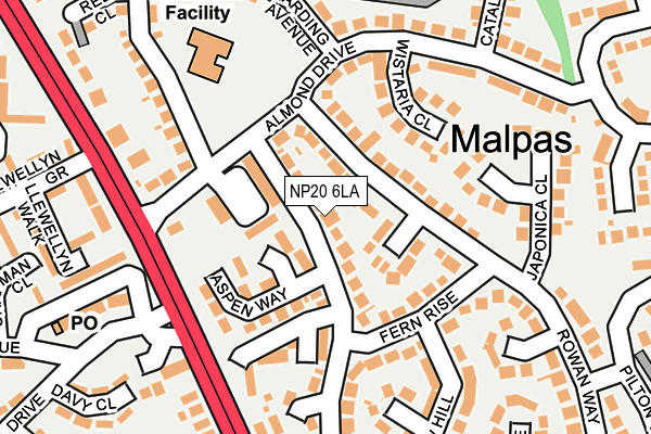 NP20 6LA map - OS OpenMap – Local (Ordnance Survey)