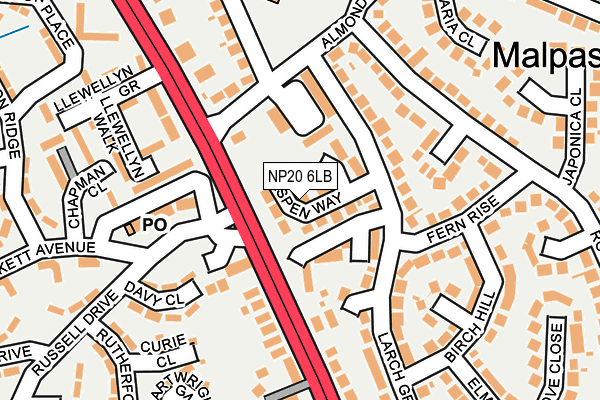 NP20 6LB map - OS OpenMap – Local (Ordnance Survey)