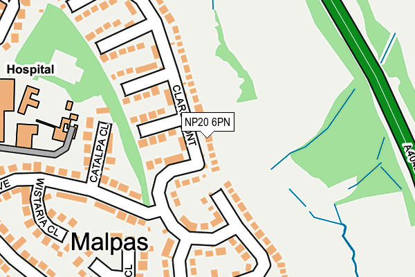NP20 6PN map - OS OpenMap – Local (Ordnance Survey)