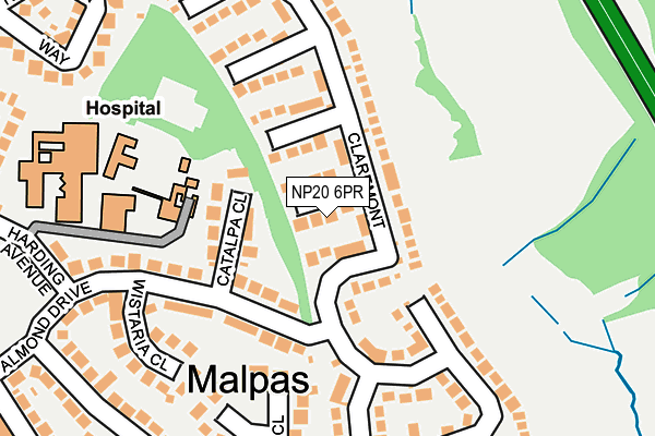 NP20 6PR map - OS OpenMap – Local (Ordnance Survey)