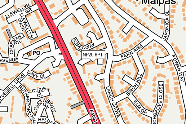 NP20 6PT map - OS OpenMap – Local (Ordnance Survey)