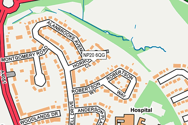 NP20 6QG map - OS OpenMap – Local (Ordnance Survey)