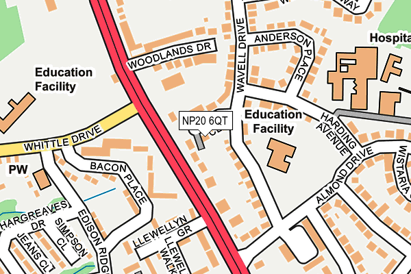 NP20 6QT map - OS OpenMap – Local (Ordnance Survey)