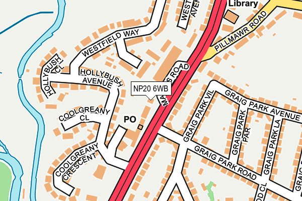 NP20 6WB map - OS OpenMap – Local (Ordnance Survey)