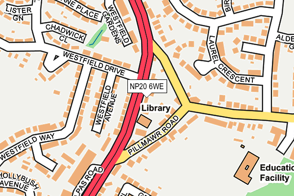 NP20 6WE map - OS OpenMap – Local (Ordnance Survey)