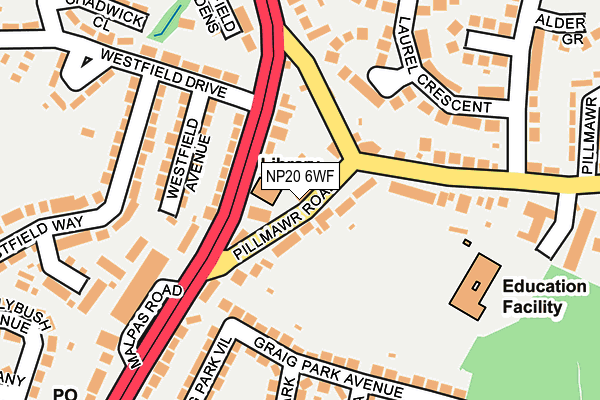 NP20 6WF map - OS OpenMap – Local (Ordnance Survey)