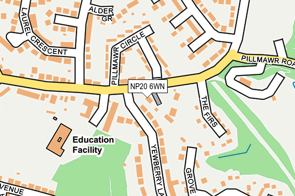 NP20 6WN map - OS OpenMap – Local (Ordnance Survey)