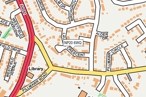 NP20 6WQ map - OS OpenMap – Local (Ordnance Survey)