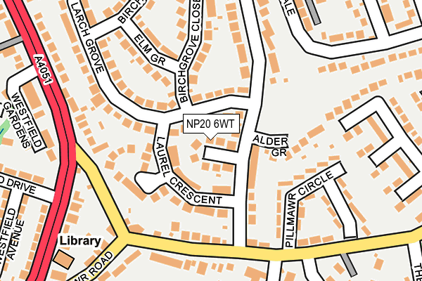 NP20 6WT map - OS OpenMap – Local (Ordnance Survey)