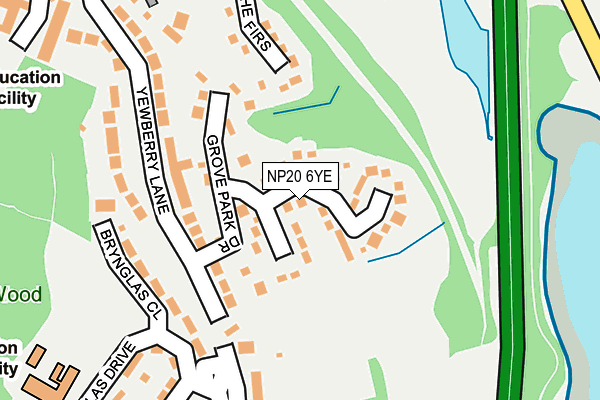 NP20 6YE map - OS OpenMap – Local (Ordnance Survey)