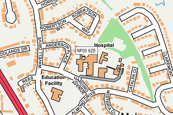 NP20 6ZE map - OS OpenMap – Local (Ordnance Survey)