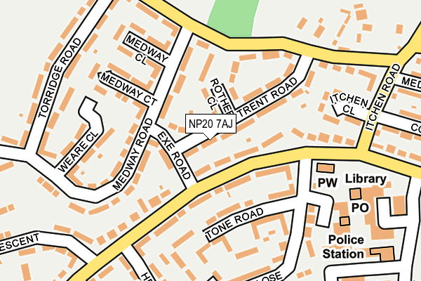 NP20 7AJ map - OS OpenMap – Local (Ordnance Survey)