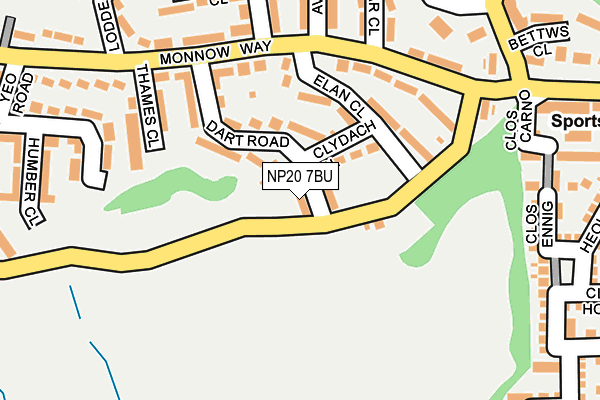 NP20 7BU map - OS OpenMap – Local (Ordnance Survey)
