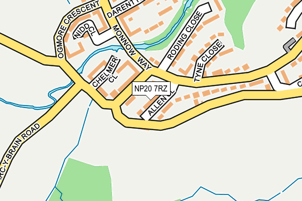 NP20 7RZ map - OS OpenMap – Local (Ordnance Survey)