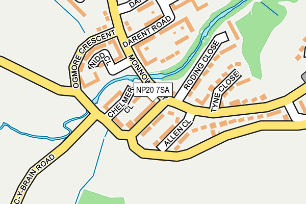 NP20 7SA map - OS OpenMap – Local (Ordnance Survey)