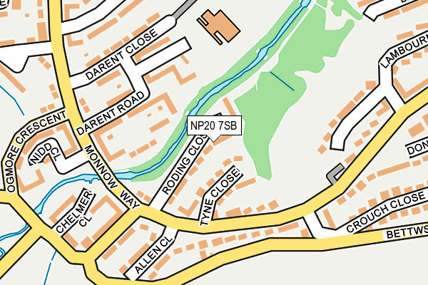 NP20 7SB map - OS OpenMap – Local (Ordnance Survey)