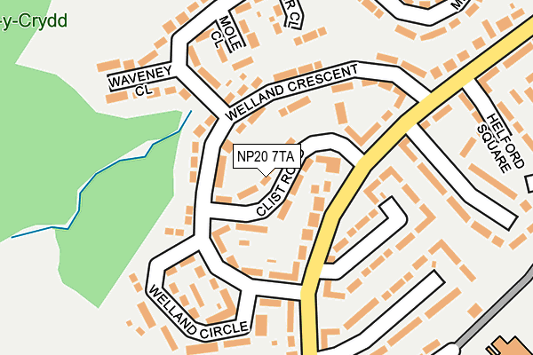 NP20 7TA map - OS OpenMap – Local (Ordnance Survey)