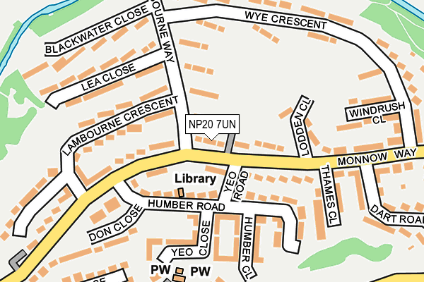 NP20 7UN map - OS OpenMap – Local (Ordnance Survey)