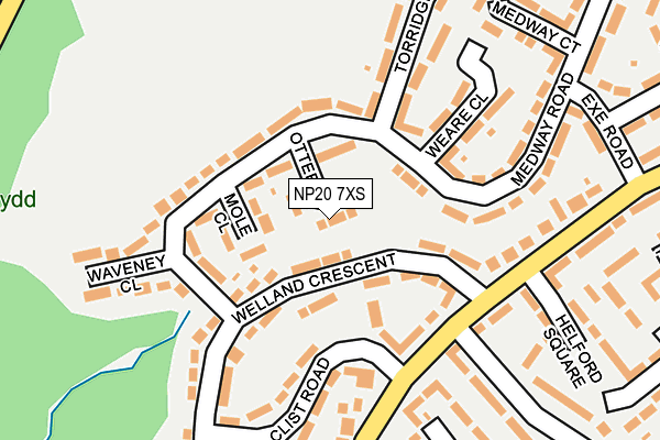 NP20 7XS map - OS OpenMap – Local (Ordnance Survey)