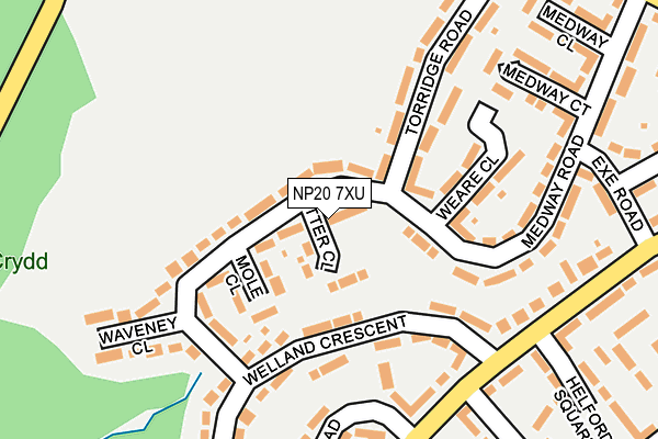 NP20 7XU map - OS OpenMap – Local (Ordnance Survey)