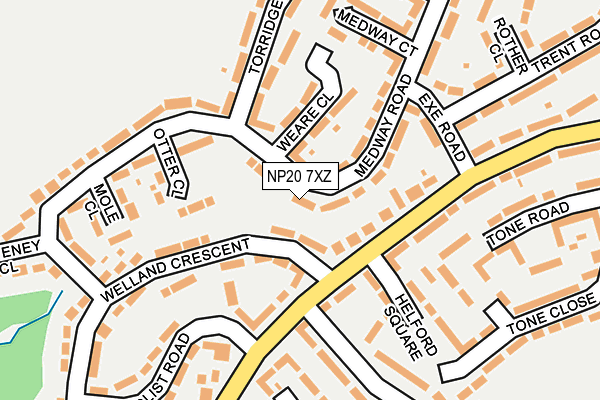 NP20 7XZ map - OS OpenMap – Local (Ordnance Survey)