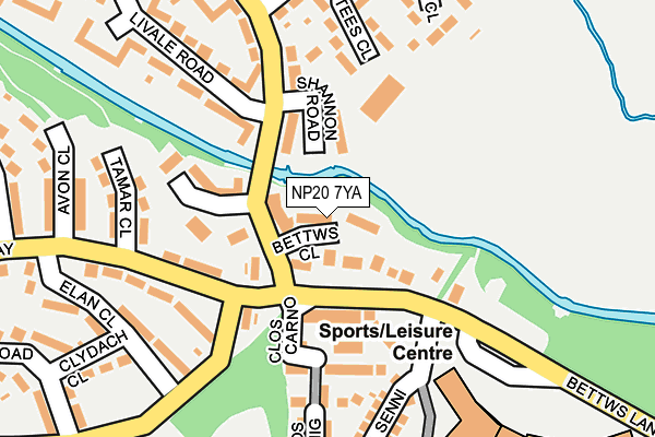 NP20 7YA map - OS OpenMap – Local (Ordnance Survey)