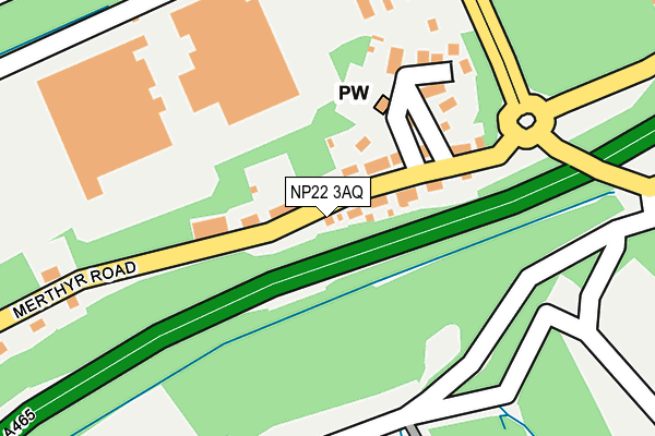 NP22 3AQ map - OS OpenMap – Local (Ordnance Survey)