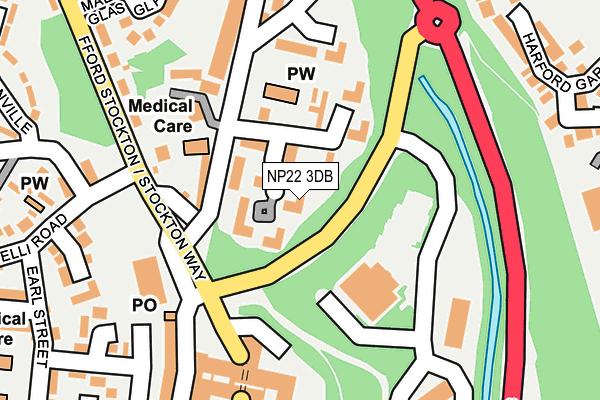 NP22 3DB map - OS OpenMap – Local (Ordnance Survey)