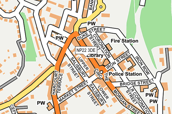 NP22 3DE map - OS OpenMap – Local (Ordnance Survey)
