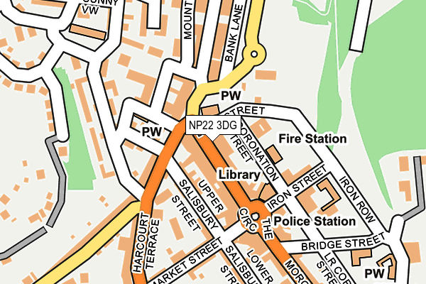 NP22 3DG map - OS OpenMap – Local (Ordnance Survey)