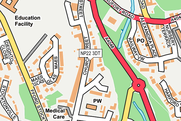NP22 3DT map - OS OpenMap – Local (Ordnance Survey)