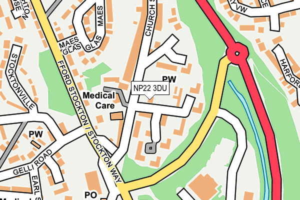 NP22 3DU map - OS OpenMap – Local (Ordnance Survey)