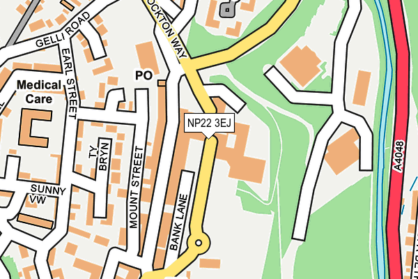 NP22 3EJ map - OS OpenMap – Local (Ordnance Survey)