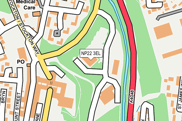 NP22 3EL map - OS OpenMap – Local (Ordnance Survey)