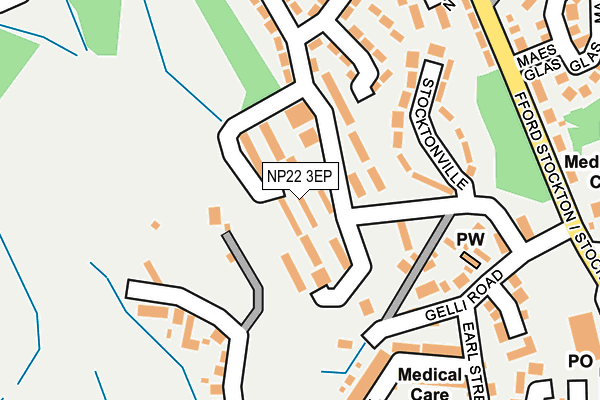 NP22 3EP map - OS OpenMap – Local (Ordnance Survey)