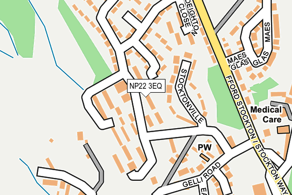 NP22 3EQ map - OS OpenMap – Local (Ordnance Survey)