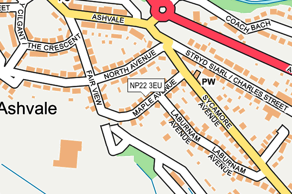 NP22 3EU map - OS OpenMap – Local (Ordnance Survey)